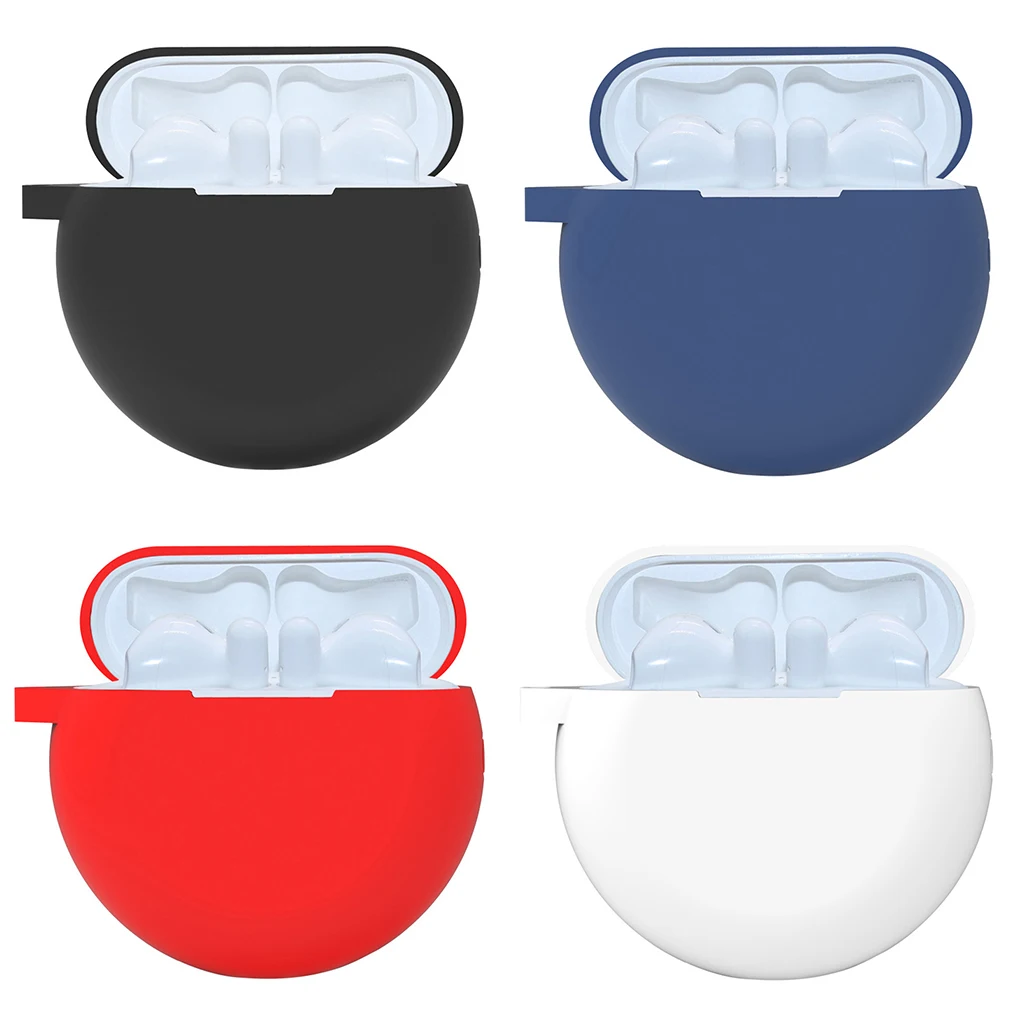 

Soft Silicone Protective Case Full Cover With Carabiner for Huawei FreeBuds 3