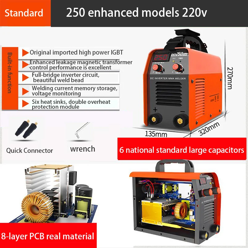 250A 110-250V Компактный мини ММА сварочный инвертор дуговой сварщик | Инструменты