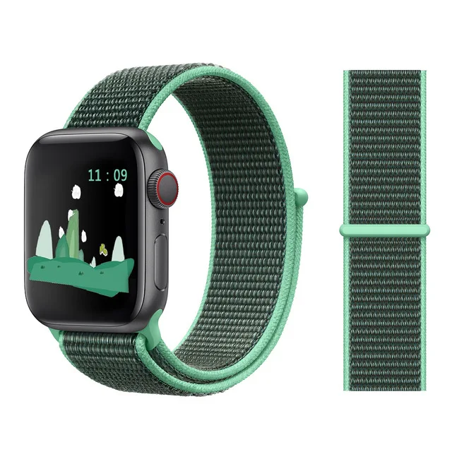 No.13 Для наручных часов Apple Watch серии 3/2/1 38 мм 42 мм нейлон мягкий дышащий нейлон для наручных часов iWatch, сменный ремешок Спортивная петля series4 40 мм 44 мм - Цвет: No.13
