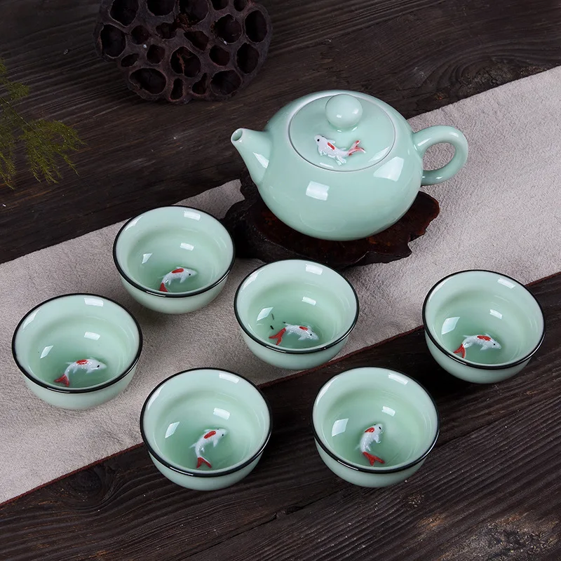 

Wholesale Celadon Tea Set Opening Practical Promotional Gift Creative Practical Promotional Sale Gift Hot Selling