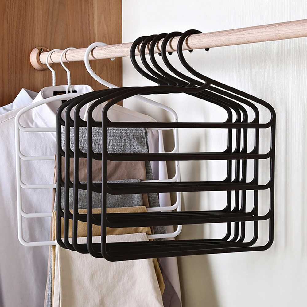 5 Layers Hanger Storage Rack MultiFunctional Pants Hangers Holders