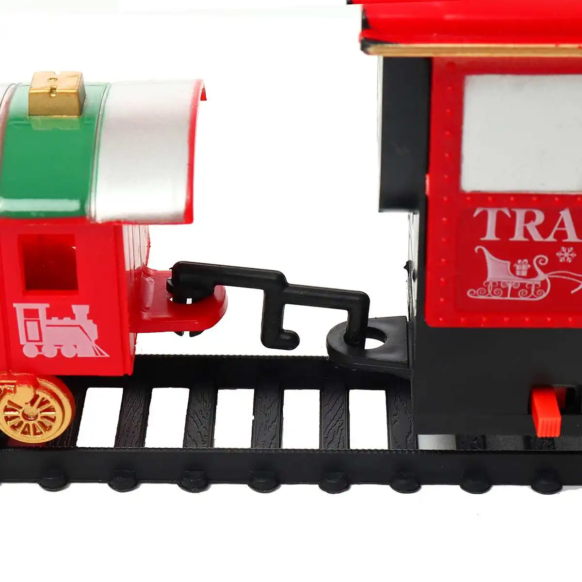 Рождественский Электрический Железнодорожный вагон игрушечный поезд детская игрушечная Беговая железная дорога набор железнодорожных поездов гоночный дорожный транспорта здание подарок