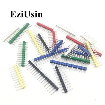 

2.54mm Single Dual Row Male PCB Board colorful Pin Header Connector Strip Pinheader 2/3/4/5/6/8/10/12/15/20/40Pin For Arduino