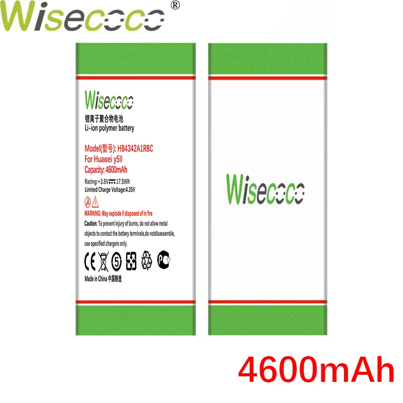 Wisecoco 4600mAh HB4342A1RBC Battery For Huawei y5II Y5 II 2 Ascend 5+ Y6 honor 4A SCL TL00 Honor 5A LYO L21 Phone Battery|Аккумуляторы