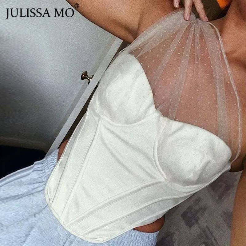 Женский кружевной топ JULISSA MO на одно плечо летний Асимметричный с открытым плечом