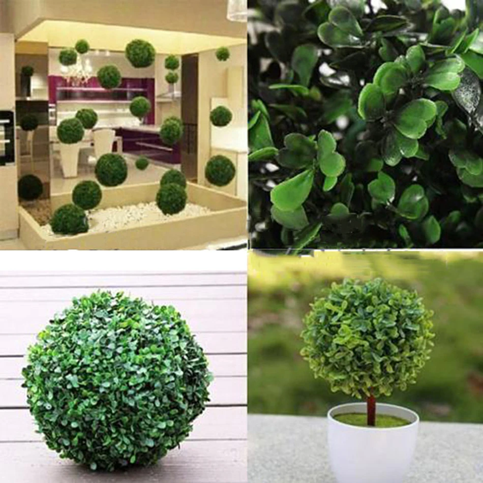 HOT Large size Green Artificial Plant Ball Topiary Tree Boxwood Wedding Party Home Outdoor Decoration plants plastic grass ball | Дом и сад