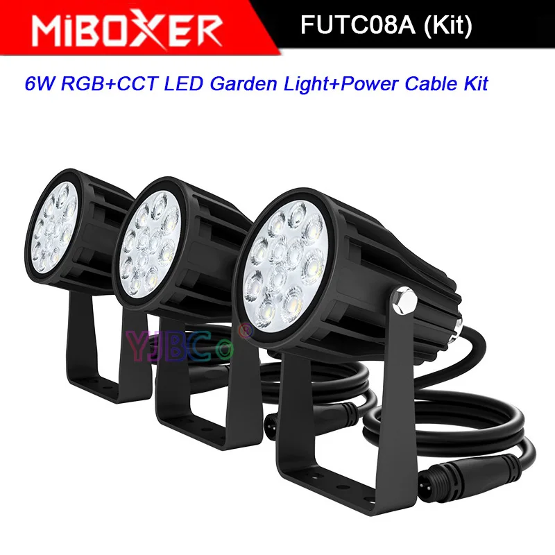 Miboxer FUTC08A 6 Вт RGB+ CCT светодиодный садовый светильник+ DC24V 65 Вт Светодиодный источник питания+ Кабельный разъем+ FUT088 2,4G беспроводной пульт дистанционного управления