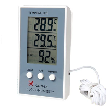 

Accurate Aquarium Accessory Fish Tank Digital Display Comfort Level Temperature With Probe Battery Powered Desktop Thermometer