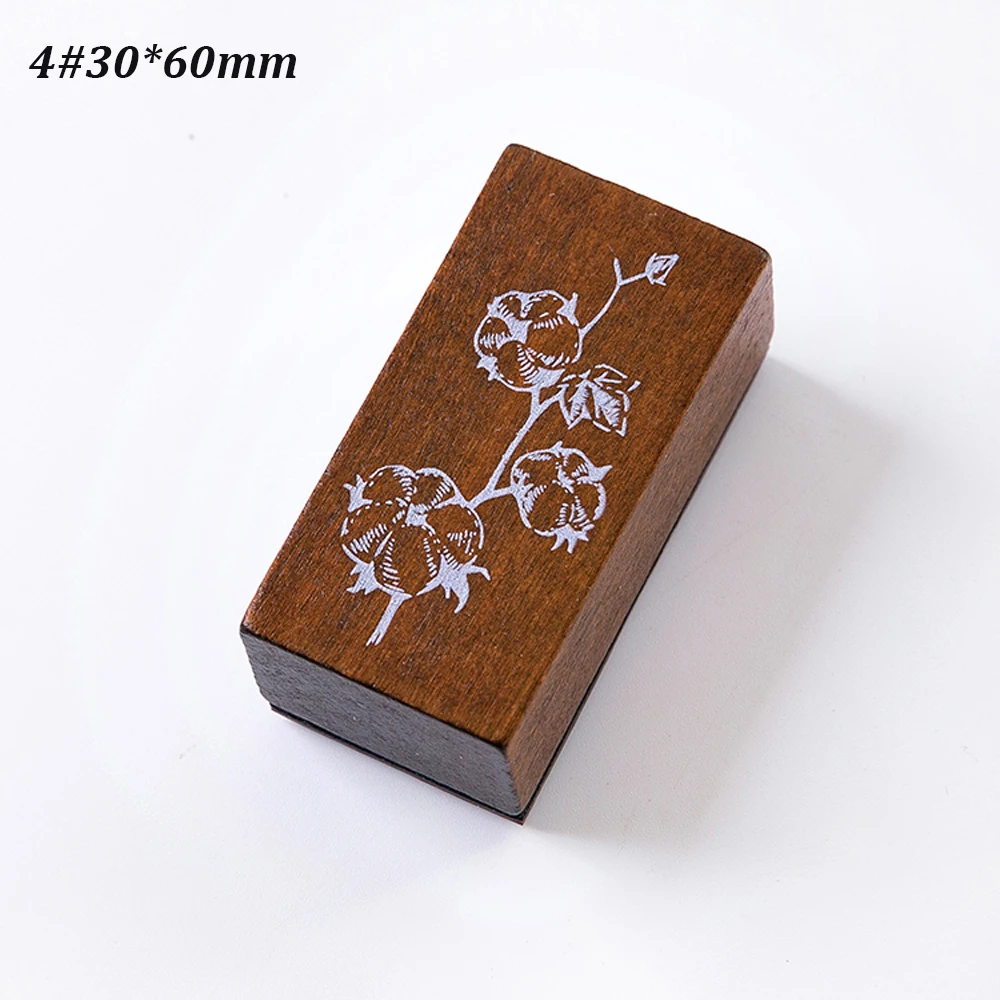 4-30x60mm 1 шт. винтажная серия джунглей деревянный резиновый штамп лесные растения Луна Декор многофункциональная печать DIY Ремесло Скрапбукинг Канцелярские Принадлежности - Цвет: 4-30x60mm