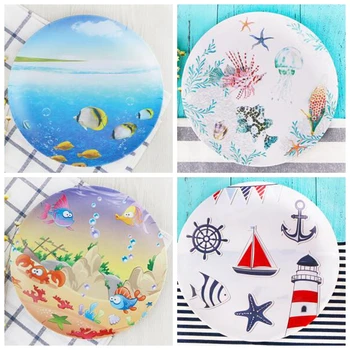 

7.8in Cake Snack Plates Plastic Melamine Plates Beautiful Colored Cartoon Plates Children Dinner Plates Dessert Sauce Dish