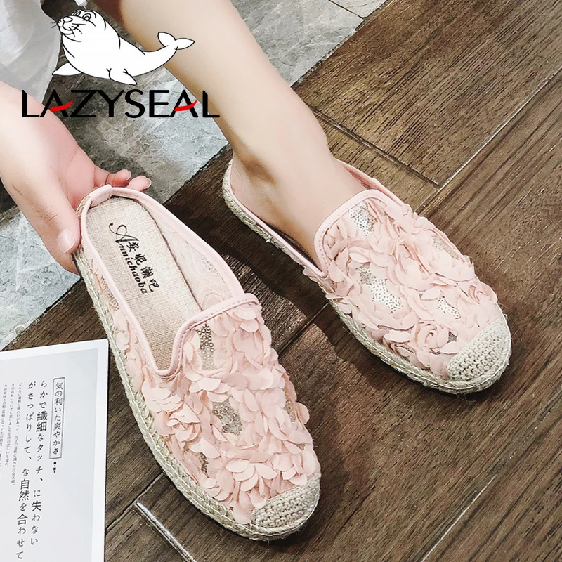 Сланцы LazySeal женские светильник легкие сабо из пеньки сетчатые цветочные