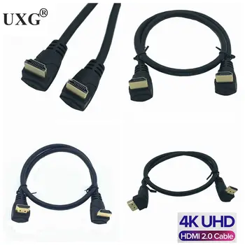 

HDMI 2.0V 1080P 4K 60hz HDMI Right Angled Short Cable HDMI Cable UP&Down 90 Degree Cord for XBOX HDTV DVD Video 0.3m 0.6m 1.8m