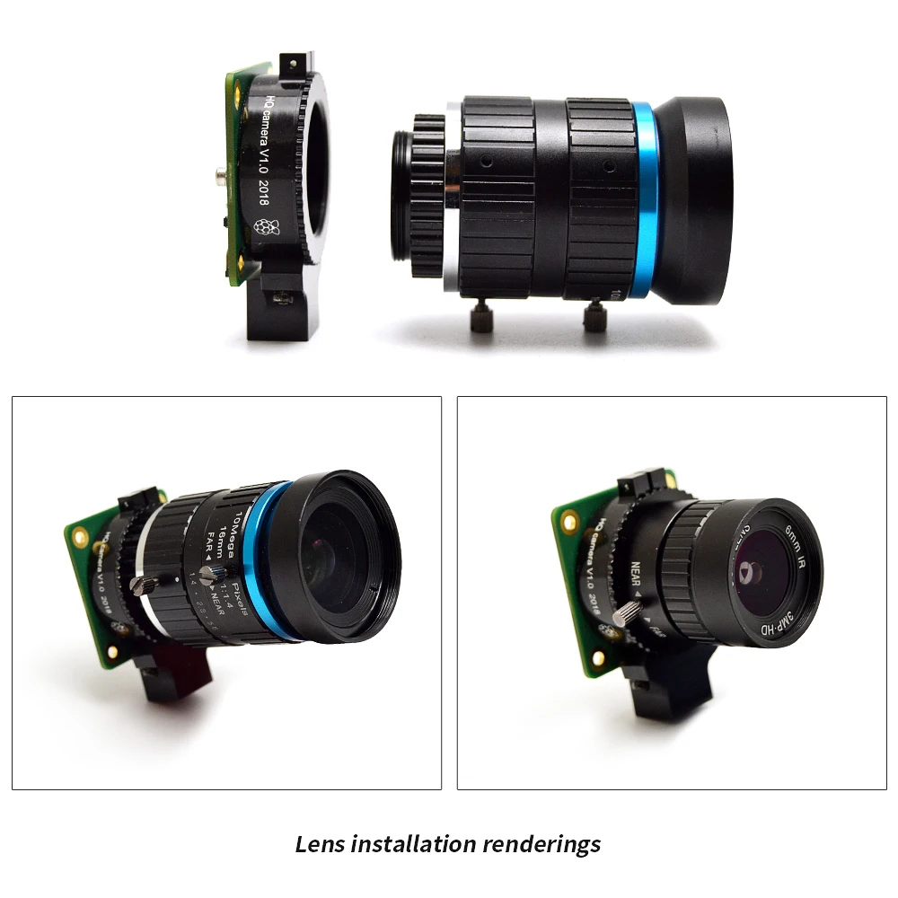 Raspberry pi HQ camera 12.3-Megapixel high-resolution Sony IMX477 sensor and 6mm Lens /16mm Telephoto Lens for 4b/3b+