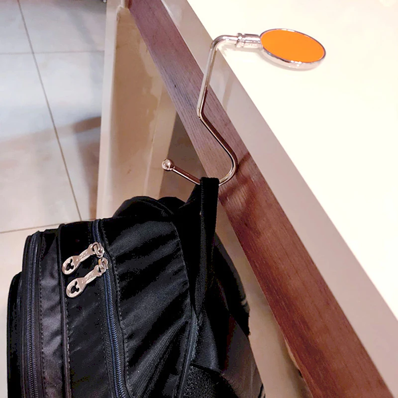 Portable Metal Table Side Hanging Bag Hook Purse Handbag Hanger Foldable  Hanging Table Desk Hook Write Name