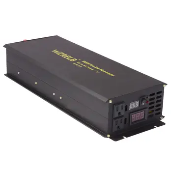 

3000W 24V to 220V Pure Sine Wave Inverter Battery Voltage Converter 12V/48V DC to 110/120V/240V AC Remote Control