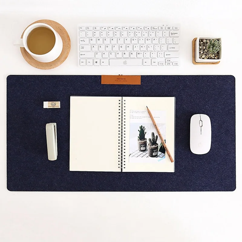 

Office Accessories Computer Desk Mat Non-slip Wool Felt Laptop Cushion Desk Mat Modern Table Keyboard Mouse Pad Large Gamer Mat