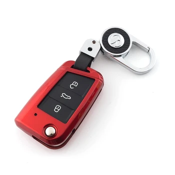 

Car Key Case Cover ABS Keyring Keychain Protection For Volkswagen VW Bora mk7 Passat TIGUAN for Skoda Octavia POLO GOLF 7