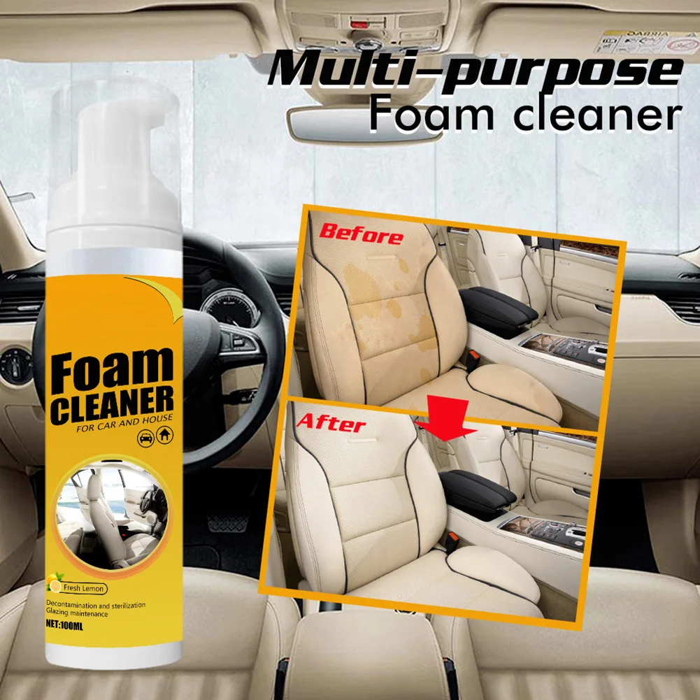 150/100ML Multi-purpose Foam Cleaner Spray Cleaning Tool Car Automoive Car  Interiors Home Cleaning Spray Anti-aging Foam Cleaner