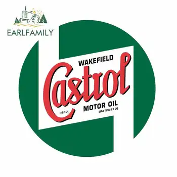 

EARLFAMILY 13cm x 12.9cm For CASTROL WAKEFIELD Trunk Car Stickers Windows Decor Decal Vinyl Car Wrap Waterproof DIY