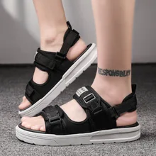 Ozhouzhan/модные повседневные мужские сандалии; универсальная обувь для пар; легкие Нескользящие мужские тапочки двойного назначения