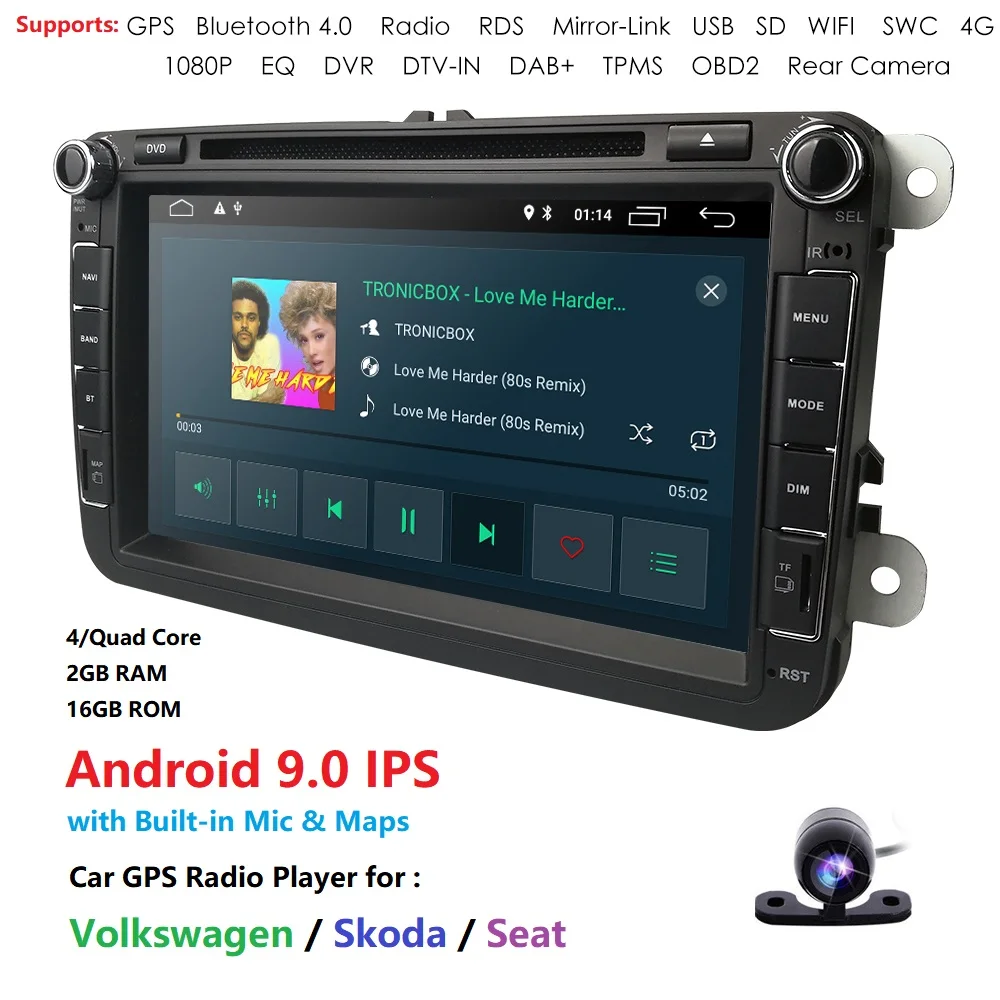 Автомобильный мультимедийный плеер 2Din автомобильный DVD для VW/Volkswagen/Golf/Polo/Tiguan/Passat/b7/b6/SEAT/leon/Skoda/Octavia радио gps DAB Android