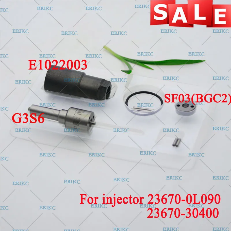 ERIKC 23670 0L090 Injector Overhaul Repair Kits Nozzle G3S6 Valve Plate 