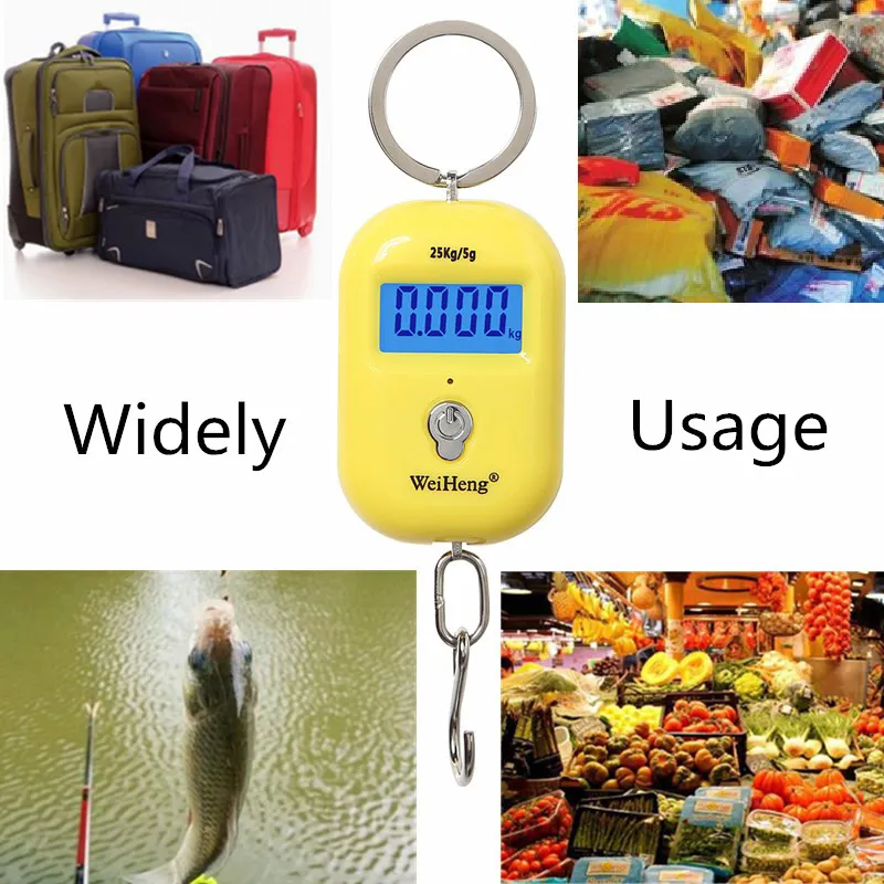 25kg/5g Mini Hook Scale Digital Suitcase Scales Hanging weighing Travel Weighting Steelyard Electronic Weight Tool 40% OFF images - 6