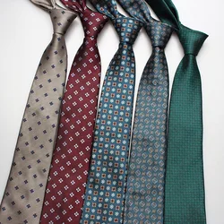 Linbaiway Men's Jacquard Neck Ties for Man Striped Tie Gravata Skinny Wedding Business Neckties New Design Men Polyester Ties