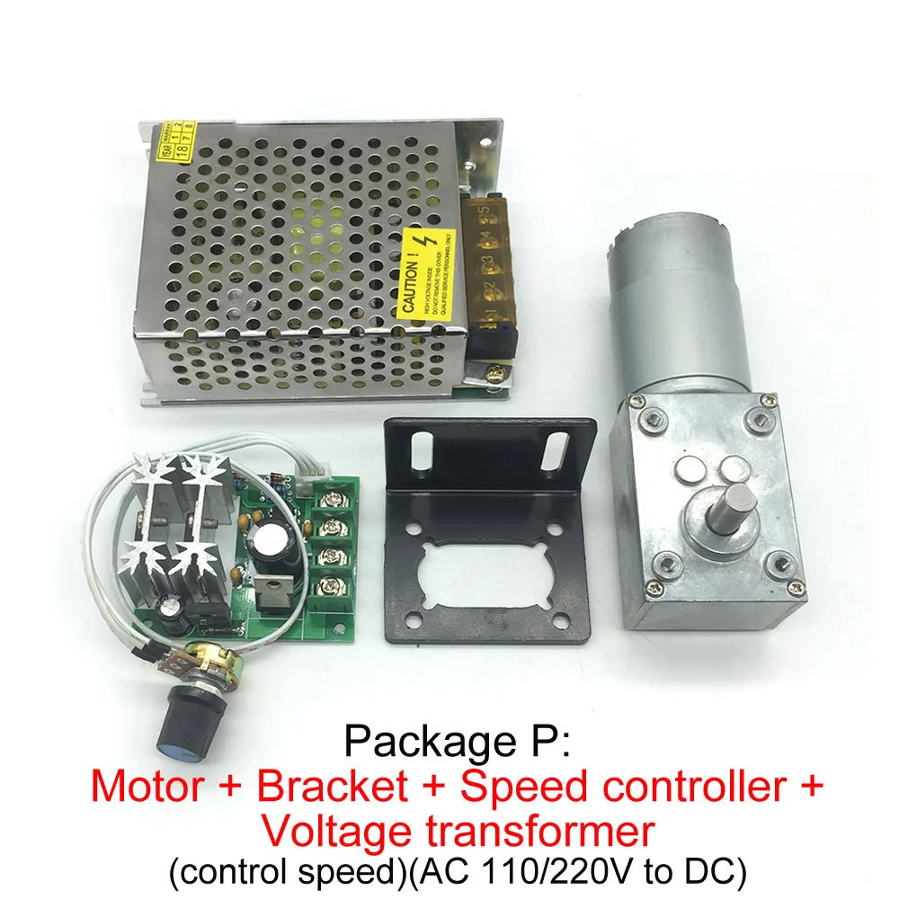 Червячный мотор DC 12V Мини Мотор 24V с высоким крутящим моментом Реверсивный