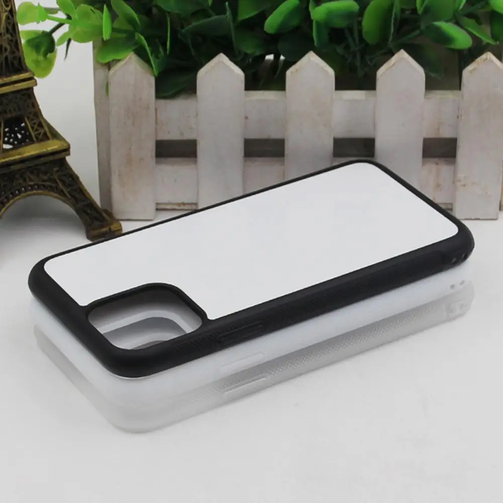 2d резиновая Сублимация TPU чехол для iphone 11/PRO Max с металлической вставкой резиновый мягкий Непрозрачный кейс