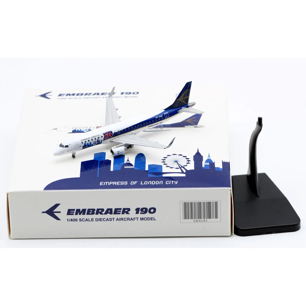 

1:400 Alloy Collectible Plane Gift JC Wings LH4143 Embraer 190-100STD "Empress of London City" Diecast Aircraft Jet Model PP-XMA