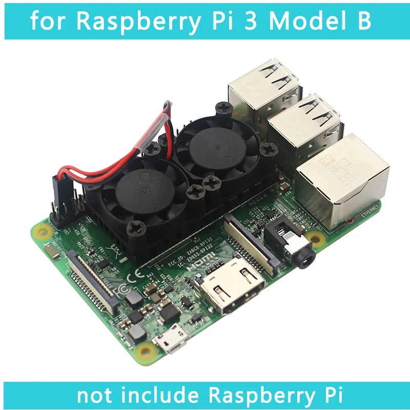 Raspberry Pi 4 Модель B двойной вентилятор с радиатором Окончательный двойной охлаждающий вентилятор кулер опционально для Raspberry Pi 3/3B+/4B