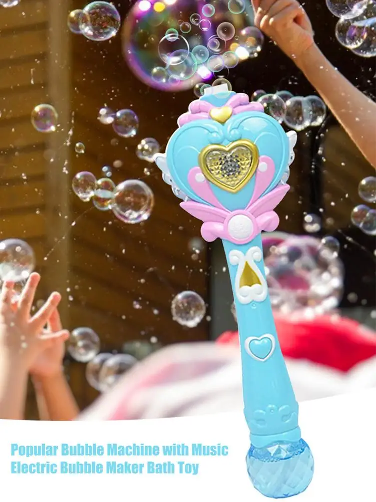 Bubble Machine With Music Electric Bubble Maker Bath Toy Magic Bar Stick Popular Outdoor Wand Toy Children Birthday Gift