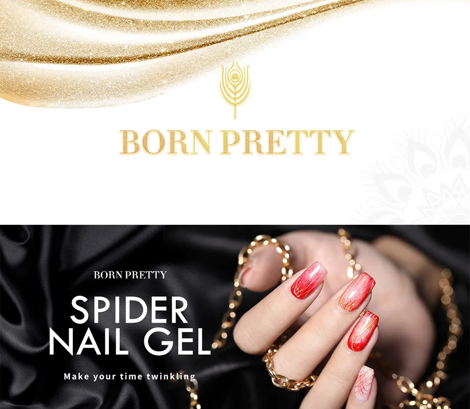 Гель-лак для рисования BORN PRETTY, лак для ногтей, блестящий цветной гель, флуоресцентная Толстая упругая краска, впитывающий УФ-Гель-лак, 5 мл