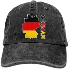 Бейсбольная Кепка унисекс из джинсовой ткани, бейсболка с немецким флагом и картой