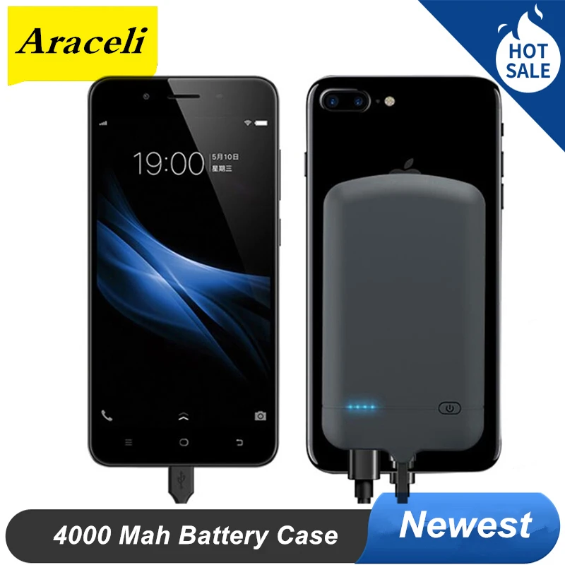 4000 мАч батарея зарядное устройство Power Bank для Iphone 12 11 X XS Max XR 8 7 6 5 плюс провод