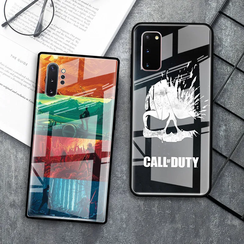 Tempered Glass Case For Samsung Galaxy S20 Ultra S10 5G S10e S8 S9 Plus Note 8 9 10 Lite Phone Cover Call of Duty World War II Tempered Glass Case For Samsung Galaxy S20 Ultra S10 5G S10e S8 S9 Plus Note 8 9 10 Lite Phone Cover Call of Duty World War II