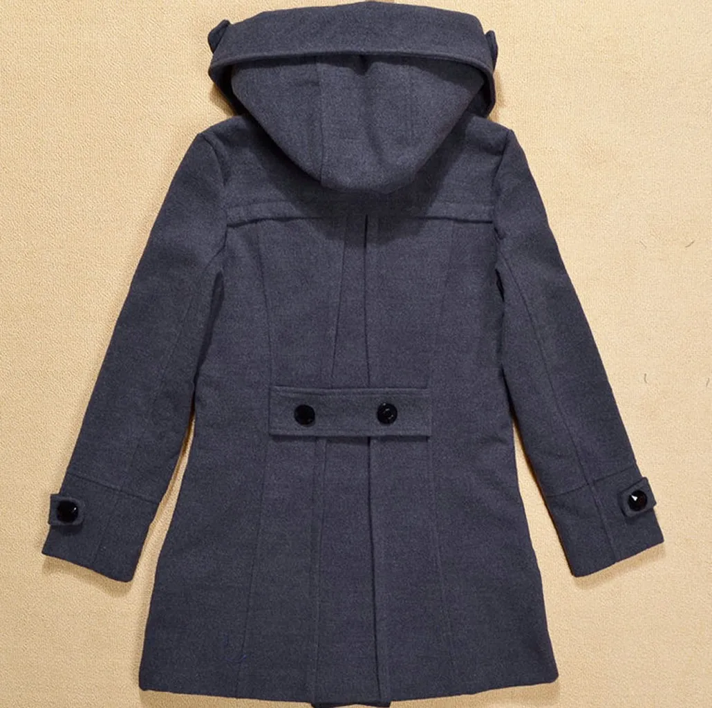 CHAMSGEND, осенне-зимнее шерстяное пальто, женское теплое шерстяное пальто с длинным рукавом, женское повседневное пальто с карманами, пальто Abrigos#7