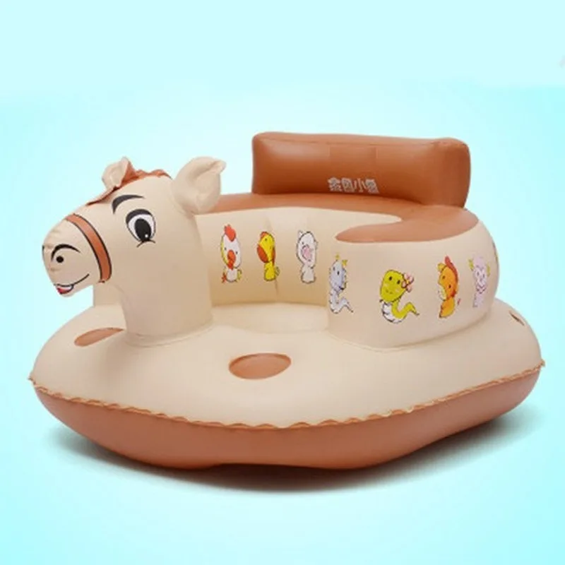

Hot Sale Environmental Protection PVC Inflatable Sofa Child Dining Chair Seat Armrest Music Version Baby Learning Seat
