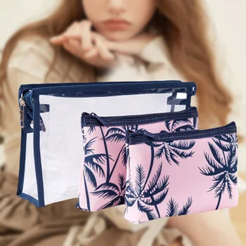 

Newly 3pcs Cosmetic Bag Makeup Pouch Women Clear Toiletry Bag Organizer Waterproof Case DOD886