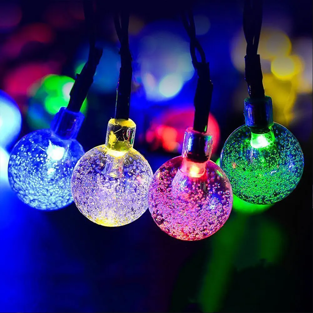 2M 20 LED Crystal Bubble Ball Light String Christmas Halloween Decoration