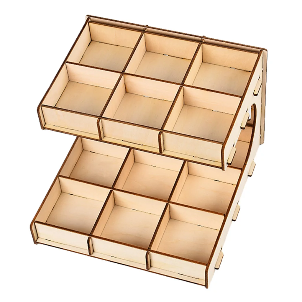 DIY Craft Color Paint Bottles Wooden Storage Rack Moduler Holder Organizer