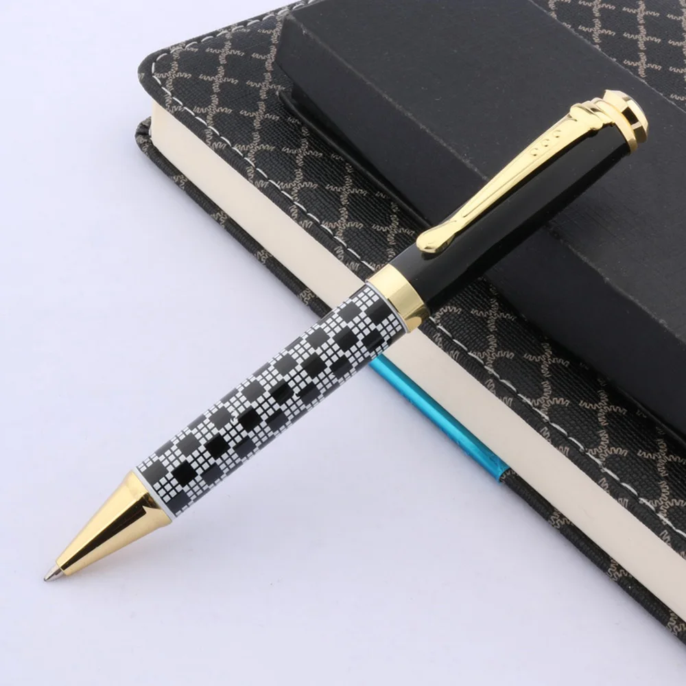 Jinhao 500 металлическая Золотая черно белая шариковая ручка|ballpoint pen|white ballpoint penpen |