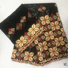 LIULANZHI Базен кружевная ткань новейший стиль черный Базен riche африканская ткань с камнями вышивка хлопок кружевная ткань ML47B30