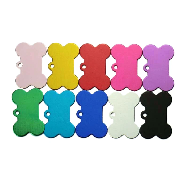

100Pcs Personalized Bone Dog Id Tags Customized Cat Puppy Name Phone Pet Id Tags Dog Cat Pet Tag Collar