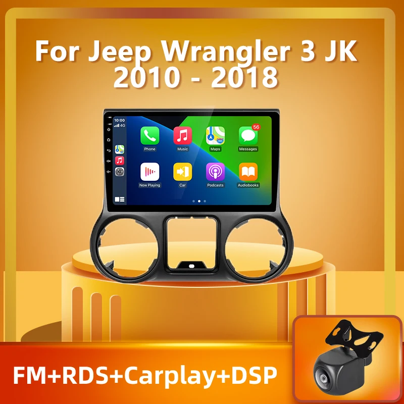 PEERCE For Jeep Wrangler 3 JK 2010 - 2018 Android 10 RDS Car Radio Multimedia Video Player Navigation No 2din 2 din dvd | Автомобили и