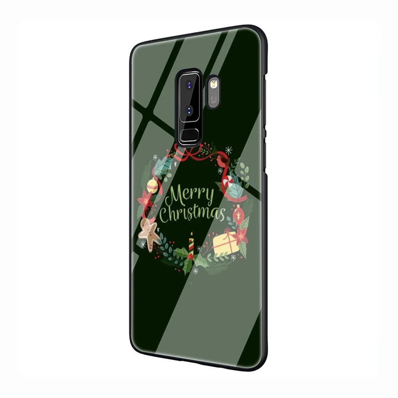 EWAU Санта Клаус закаленное Стекло чехол для телефона чехол для Galaxy S7 край S8 9 10 Plus, Note 8, 9, 10, A10 20 30 40 50 60 70 - Цвет: G4