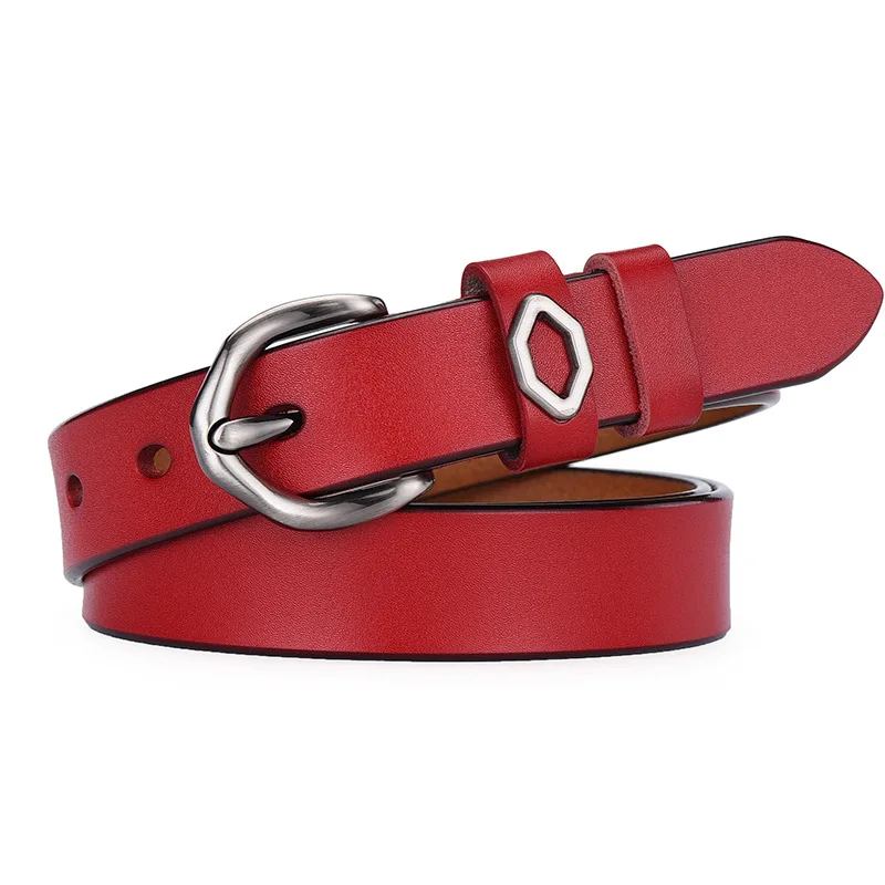 Deepeel, 1 шт., 2,3*105 см, роскошная Мода, второй слой, Воловья кожа, пояс, ручная работа, джинсовая рубашка, декоративные ремни для женщин, YB268 - Цвет: Красный