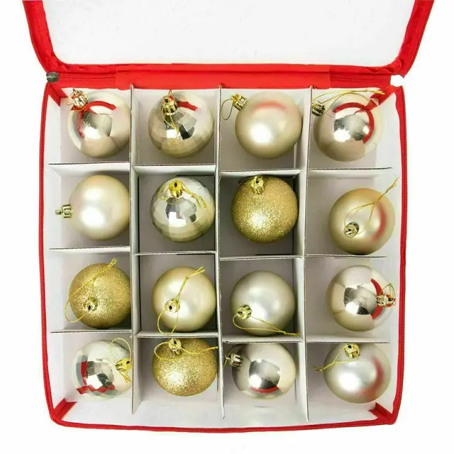 Simplify 112-Count Plastic Ornament Organizer, Red - AliExpress