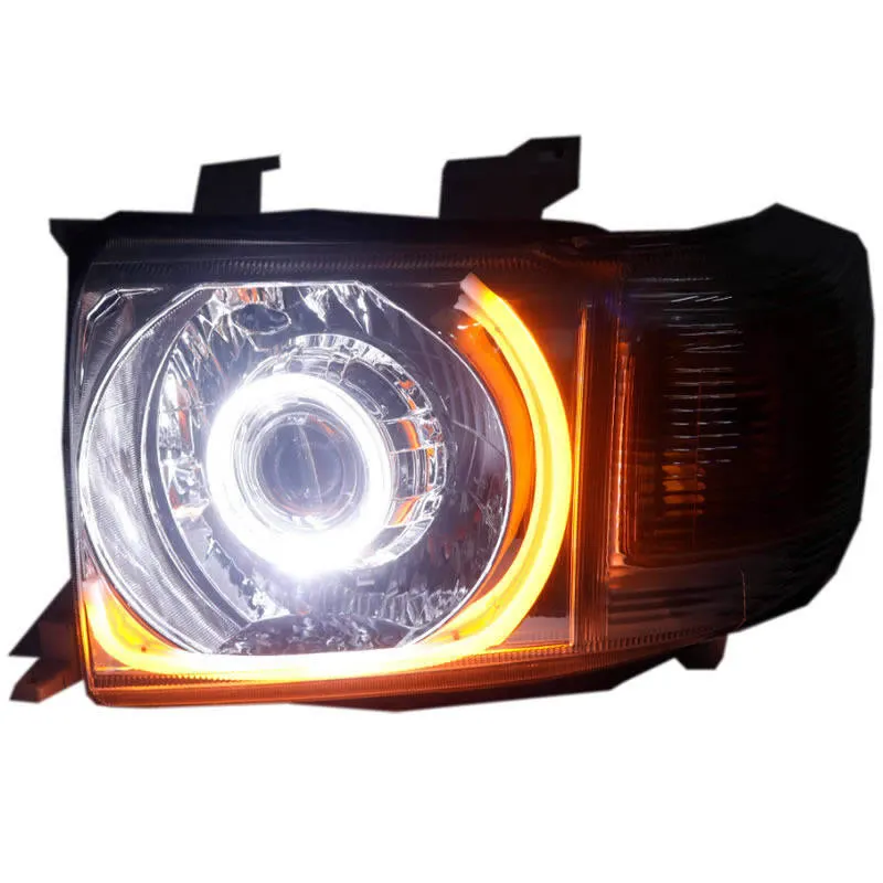 HID Ксеноновые двойные линзы фары в сборе для land cruiser FJ Cruiser 4500 4700 LC70 LC75 LC76 LC79 LC71 Ангел глаз головная лампа
